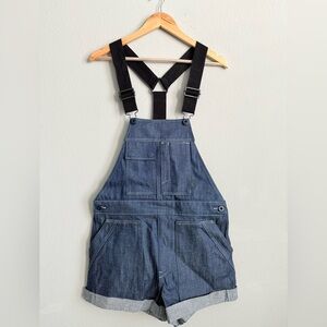 G-Star Raw Indigo Women's Denim Overalls with Black Straps